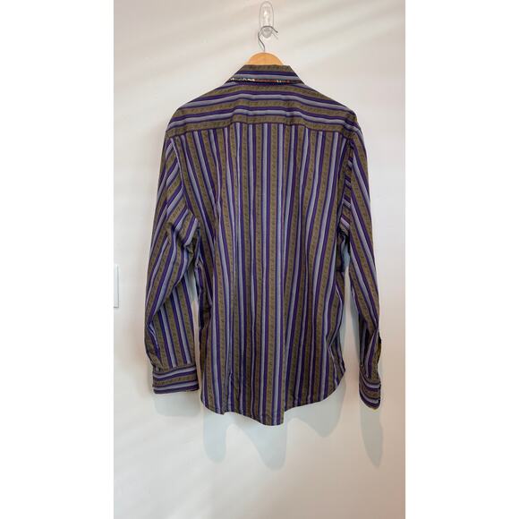 Robert Graham Colorful Stripe Button-Up Shirt – Size XL - Picture 6 of 9